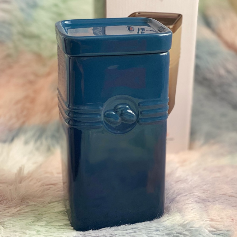 Le Creuset Coffee Jar Ink Blue New